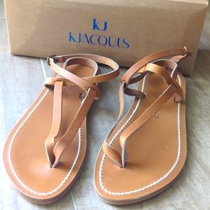 K. Jacques Delta Sandals size 41 Natural NIB